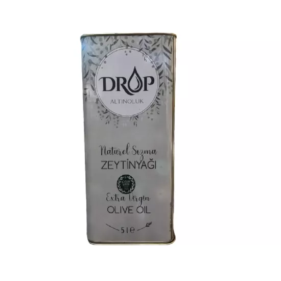 DROP NATÜREL SIZMA ZEYTİNYAĞI (ERKEN HASAT SOĞUK SIKIM)  5L TENEKE